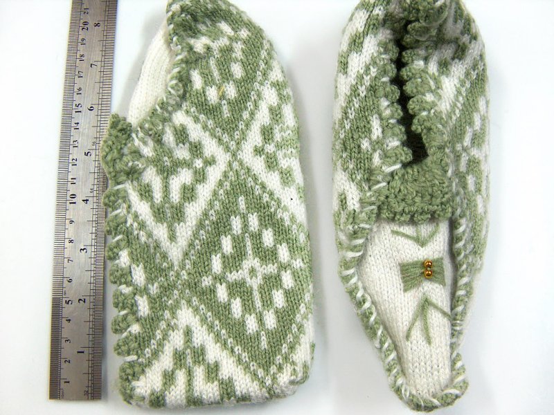 Bootees Light Khaki, White