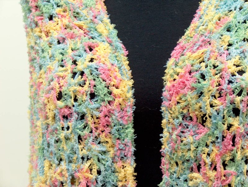 Shawl Green, Yellow, Pink