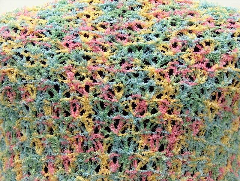 Shawl Green, Yellow, Pink