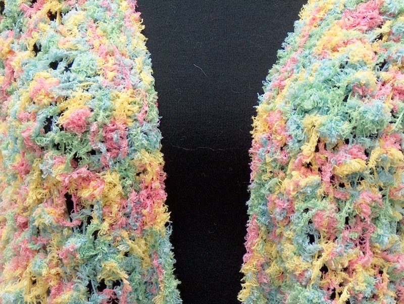 Shawl Green, Yellow, Pink