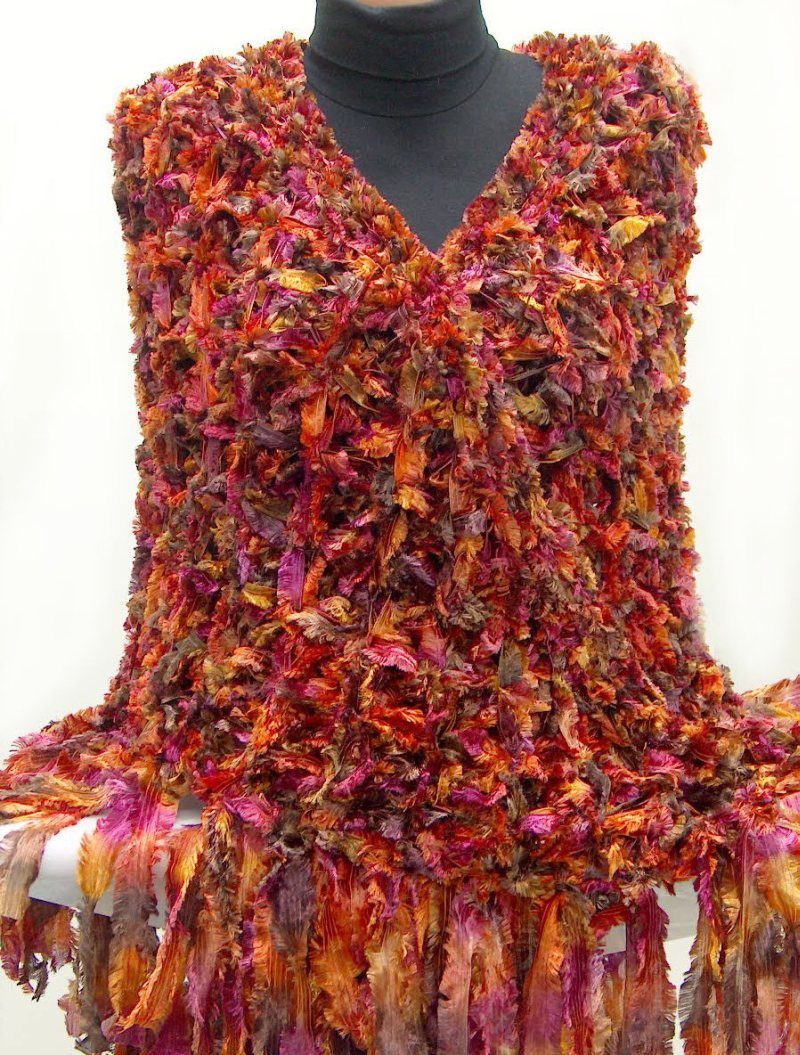 Shawl Orange, Brown, Purple