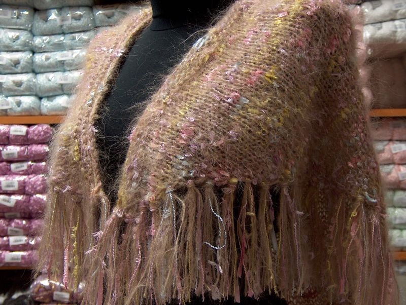 Shawl Camel, Yellow, Pink, Lilac