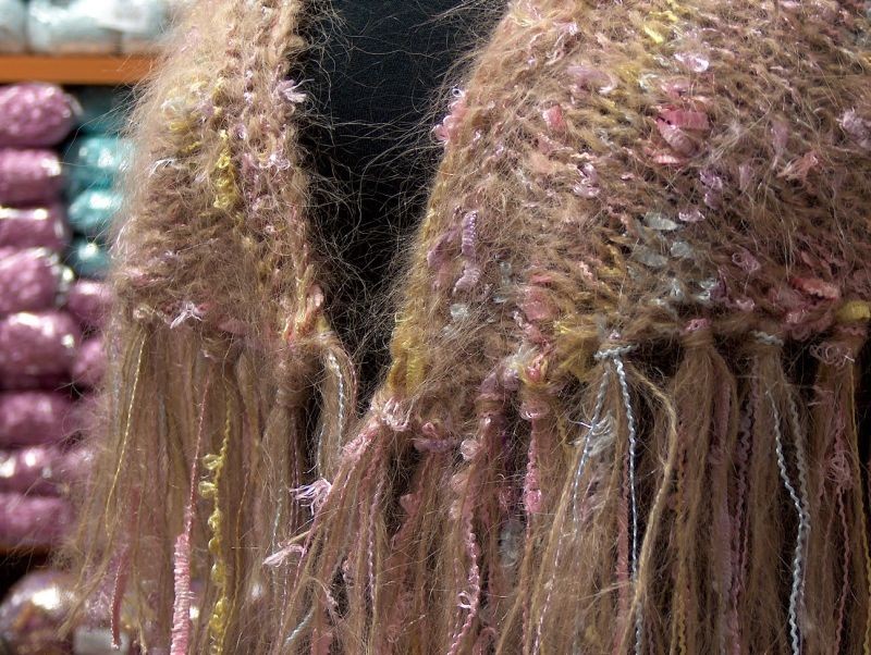 Shawl Camel, Yellow, Pink, Lilac